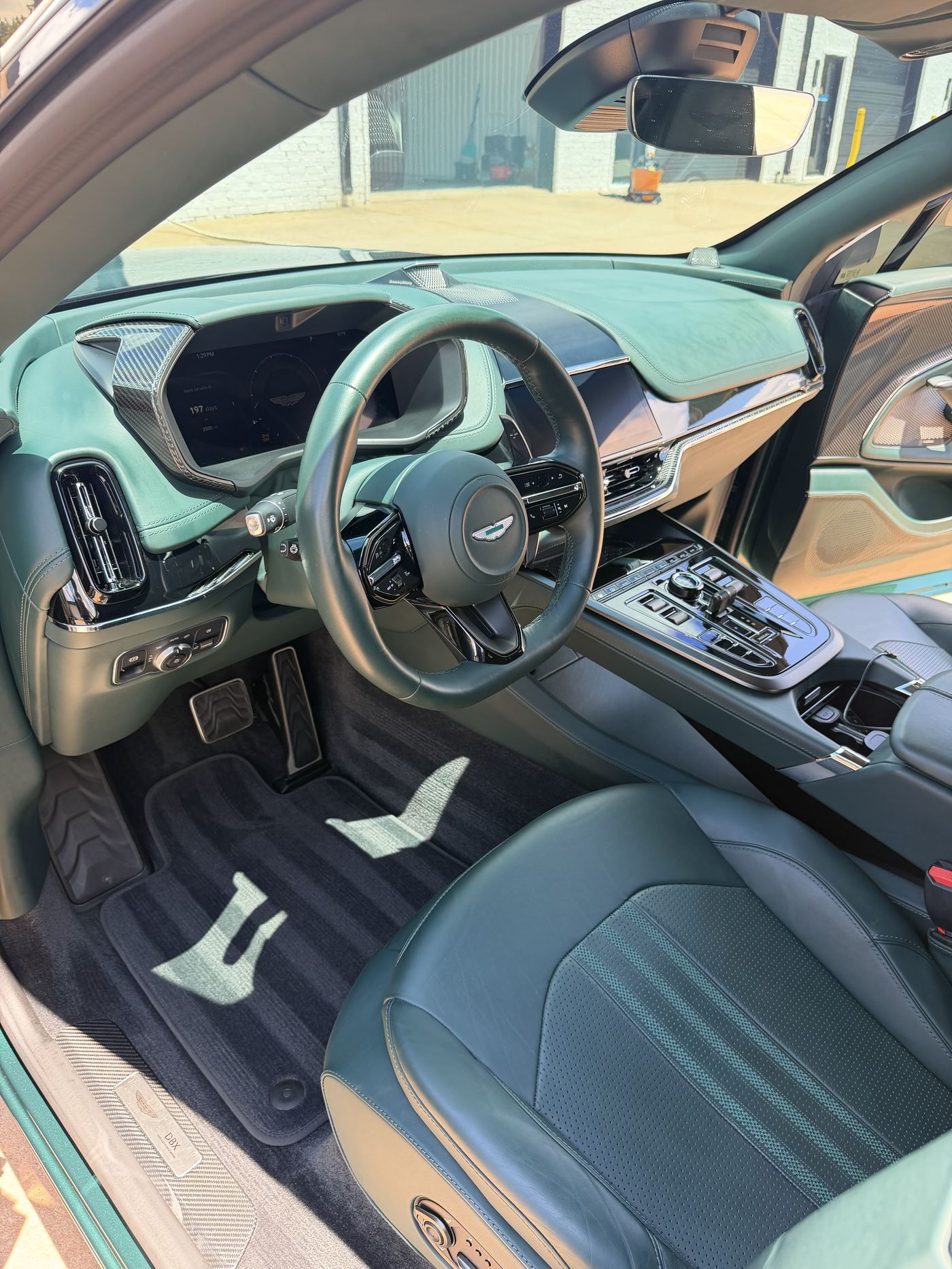 Aston Martin DBX cabin after an interior detail